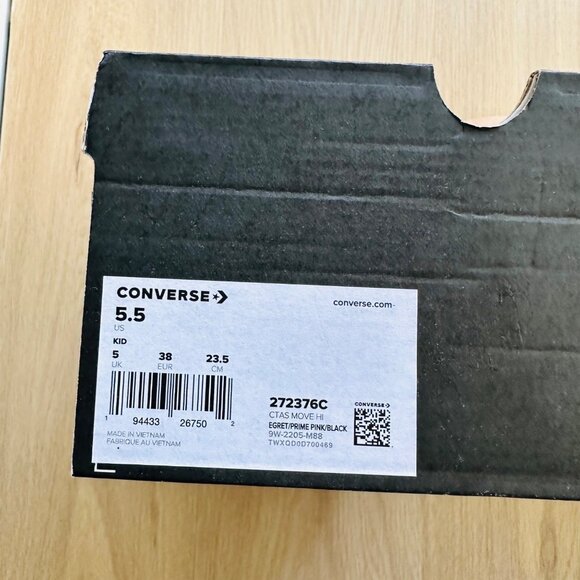 ❤️Converse All Star Ctas Move Hi Kids Shoes 5.5 Platform Leopard Sneaker 272376C - Picture 8 of 13